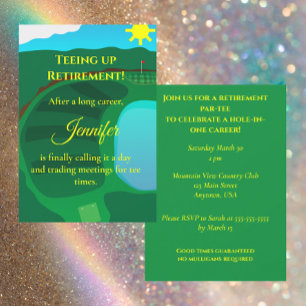 Golf Retirement Party, Tee Time Retirement Invitation