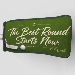 Golf retirement plan on green head cover