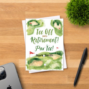 GOLF RETIREMENT Tee off ParTee for golfer Acrylic Invitations
