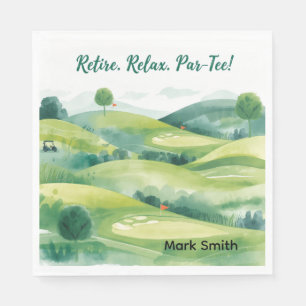 GOLF RETIREMENT Tee off ParTee for golfer Napkin