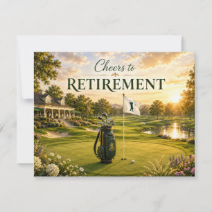 Golf Retirement themed for golfer on the course Card