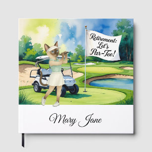 Golf Retirement themed for Siamese Cat lovers Guest Book