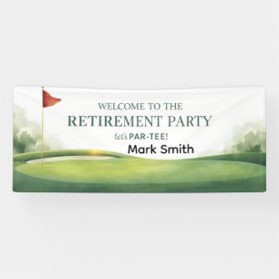 GOLF RETIREMENT Welcome to party Banner