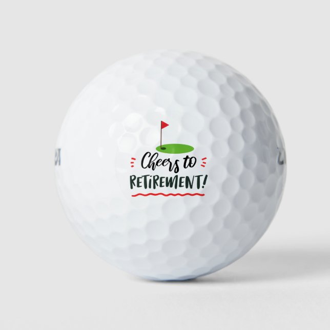 Golf  Retirement with golf flag funny saying Golf  Golf Balls (Front)