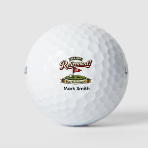Golf Retirement with golf flag Golf Balls
