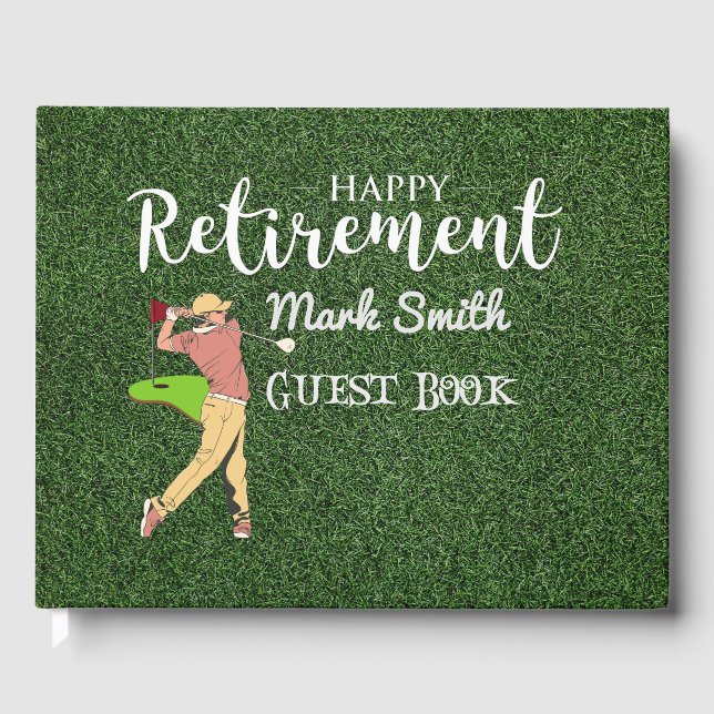 Golf Retirez Livre d'or pour les idées cadeaux Gol (Recto)