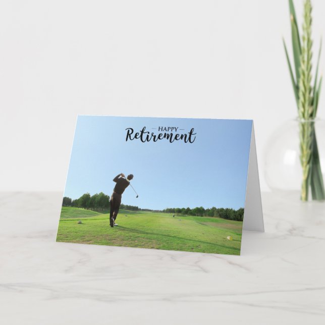 Golf Retraite avec voiturette de golf sur la carte (Devant)