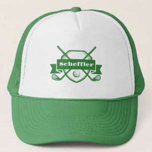 Golf Royal Crest Custom Name Personalized Golfer  Trucker Hat