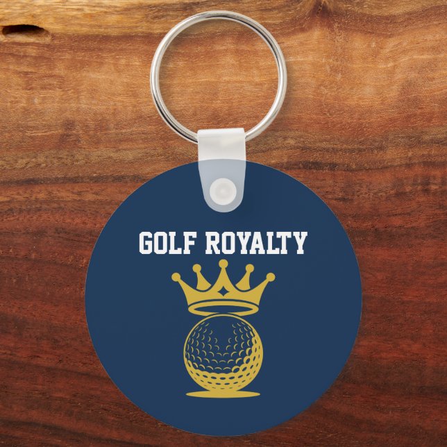 Golf Royalty Custom Sponsor QR Code Keychain (Front)
