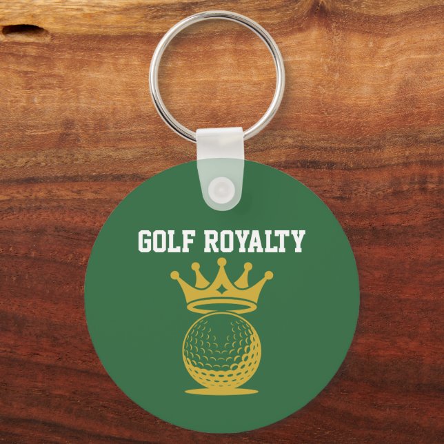 Golf Royalty Custom Sponsor QR Code Keychain (Front)