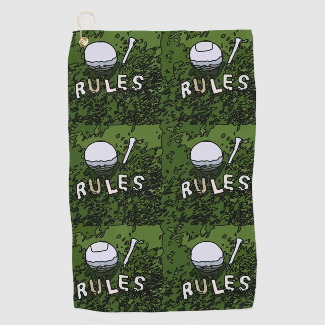 Golf Rules all over for golfer funny gifts  Golf Towel (Front)