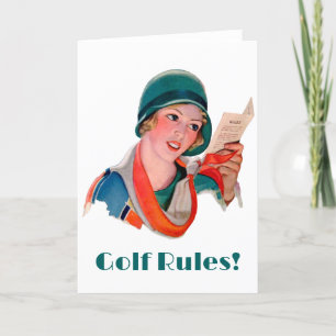 Golf Rules Greeting Card