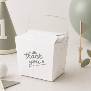 Golf Sage Green 1st Birthday Thank You Favor Box