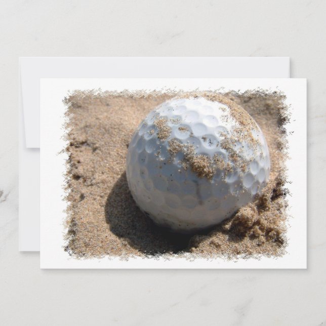 Golf Sand Pit Design Invitation (Front)