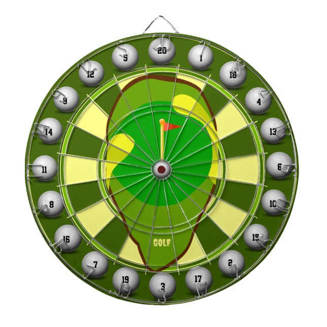 Golf Sandtrap 20 Hole Course Dartboard (Front)