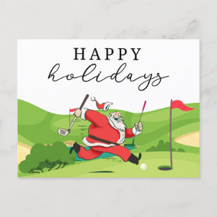 Golf Santa Claus golfer happy Holidays Holiday Ca