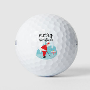 Golf Santa Claus Golfing at North Pole Christmas Balls