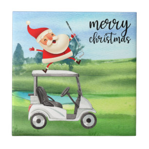 Golf Santa Claus is golfing on Christmas Tile