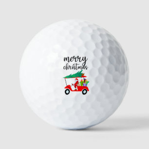 Golf Santa Claus ride golf cart Christmas Tree Golf Balls