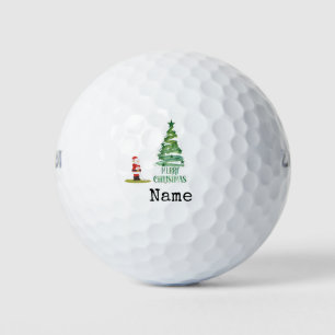 Golf Santa Claus with Christmas Tree Golf Balls