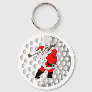 Golf Santa Keychain