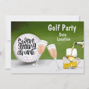 Golf Save the date for Bachelorette Party Invitation