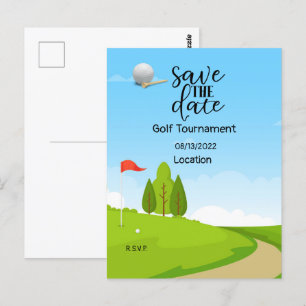 Golf Save the Date for Golf Tournament Golfer    Postcard