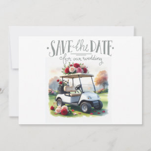 Golf Save the date for Wedding party Invitation