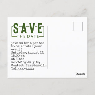 Golf save the date golf ball putting hole in one postcard