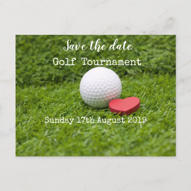 Golf Save the date Golf Tournament  Announcement  Postcard (Front)