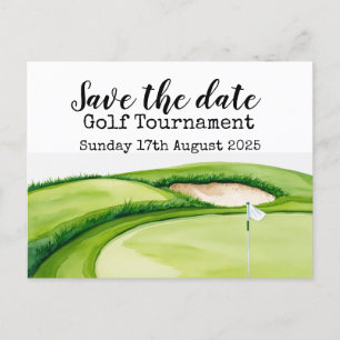 Golf Save the date Golf Tournament  Announcement Postcard