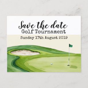 Golf Save the date Golf Tournament  Announcement Postcard