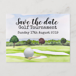 Golf Save the date Golf Tournament  Announcement Postcard