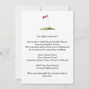 Golf Save the date Golf Tournament  Invitation