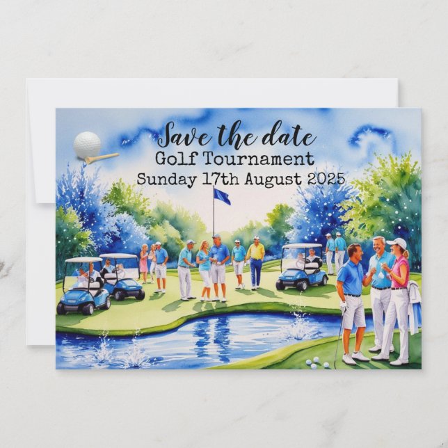 Golf Save the date Golf Tournament  Invitation (Front)