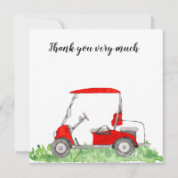 Golf Save the date Golf Tournament with golf cart