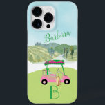 Golf Scene Monogram Name Case-Mate iPhone 14 Pro Max Case<br><div class="desc">A touch of golf humour for the lady - friend in your life, who'll have fun with this one -- a golf cart for the golf lover who likes to play with style -- or just loves to play -- personalized with first name and monogram -- Golf Gal stylish and...</div>