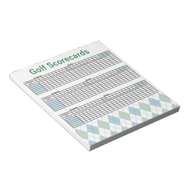 Golf Scorecards Notepad (Angled)