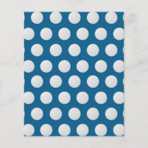 Golf Scrapbook Paper - Blue Golf Ball Pattern