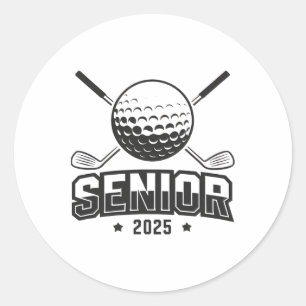 Golf Senior 2025 Cool Golf Team Players Matching Classic Round Sticker