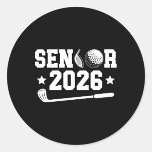 Golf Senior 2026 Graduation Senior Golf Player 202 Classic Round Sticker