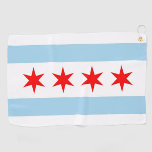 Golf Serviette avec drapeau de Chicago, Illinois, 