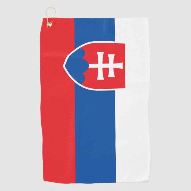 Golf Serviette avec drapeau de la Slovaquie (Devant)