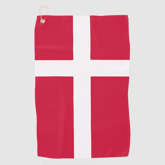 Golf Serviette avec drapeau du Danemark (Devant)