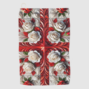 Golf Serviette avec Rose anglais