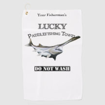 Serviette de pêche personnalisée Lucky Paddlefish