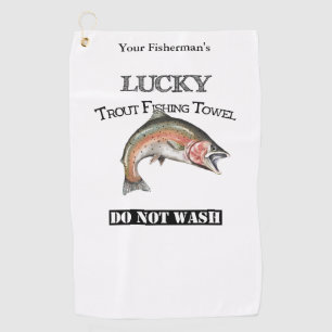 Golf Serviette de pêche personnalisée Lucky Truite