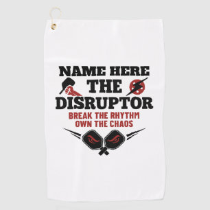 Golf Serviette de pickleball personnalisée The Disrupto