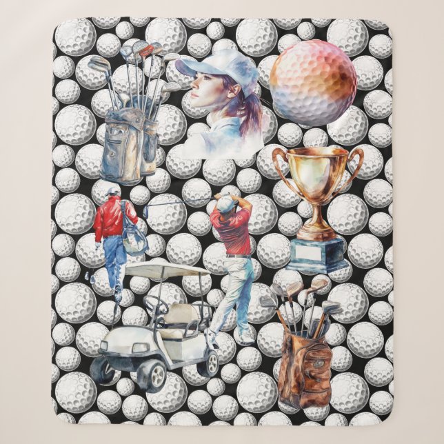 Golf  sherpa blanket (Front)