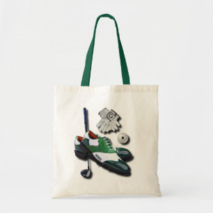 Golf Shoes Ball Gloves Club Driver With Your Name Tote Bag
